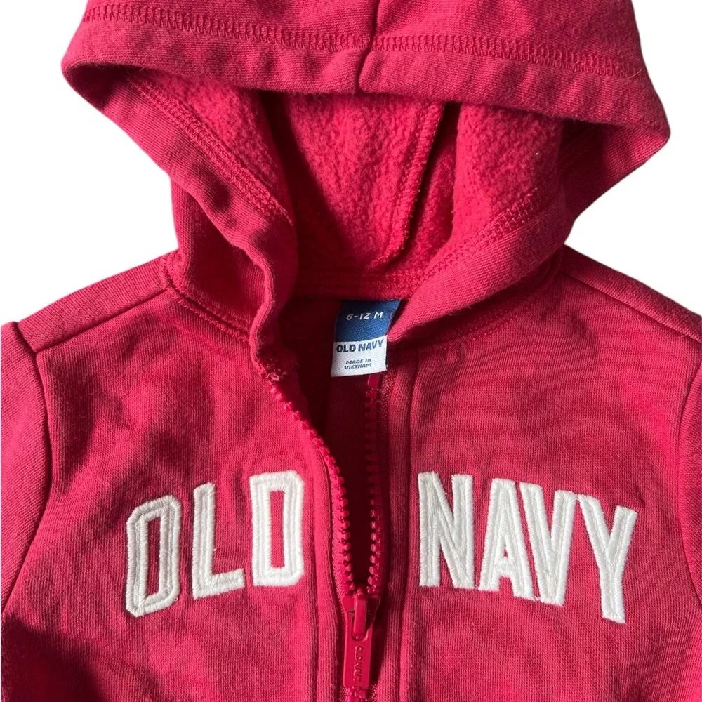 Old Navy Pink Zip Up Hoodie | 6-12M